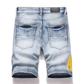 Amiri Logo Denim Shorts #2017